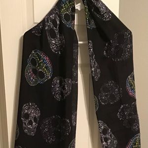 Skull Print Scarf XL